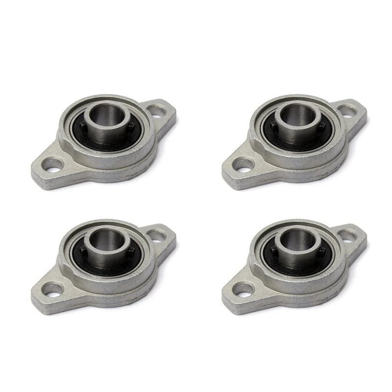 4X KFL001 Zinc Alloy Flanged Bearings Bearings Ball Bearings With Stand 12Mm