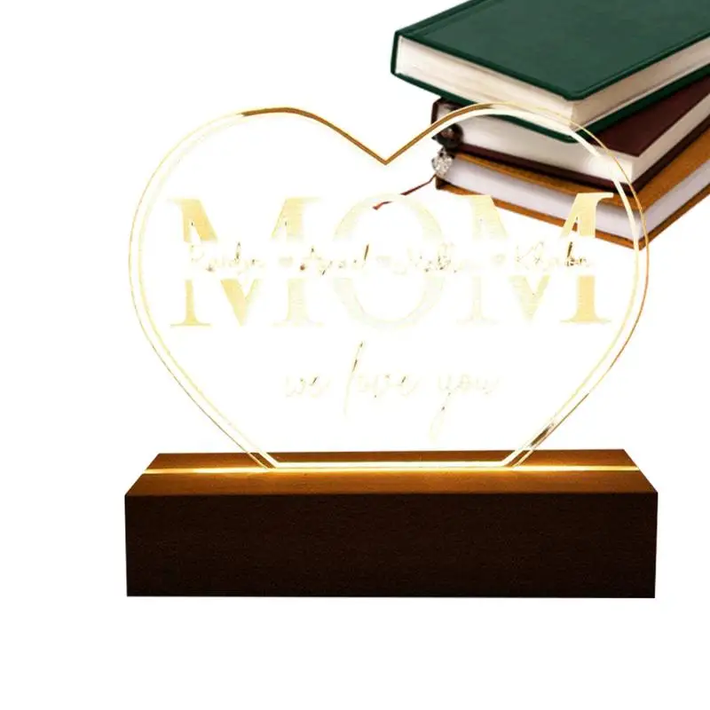 

Engraved Night Light Acrylic Engraved Lamp Mom Gifts Acrylic Mum Birthday Gifts Night Light For Mothers Day Mum Birthday Or Any