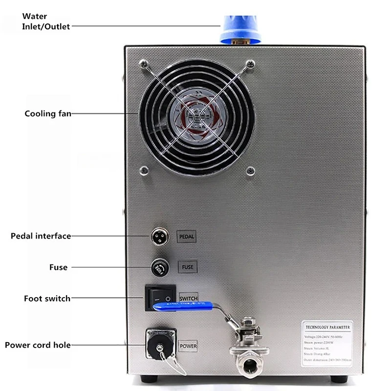 2026-High Temperature Steam Cleaning Machine 6kg 2.2L Gold Silver Ring Heating Jewelry Steam Cleaner