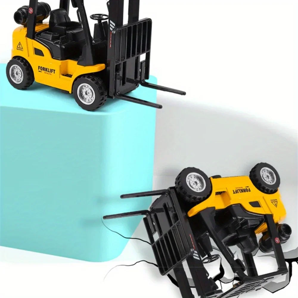 Kids Forklift Toy Alloy Engineering Pull Back Truck Model Toys Engineering Vehicle Model Alloy Car for Boys Christmas Birthday