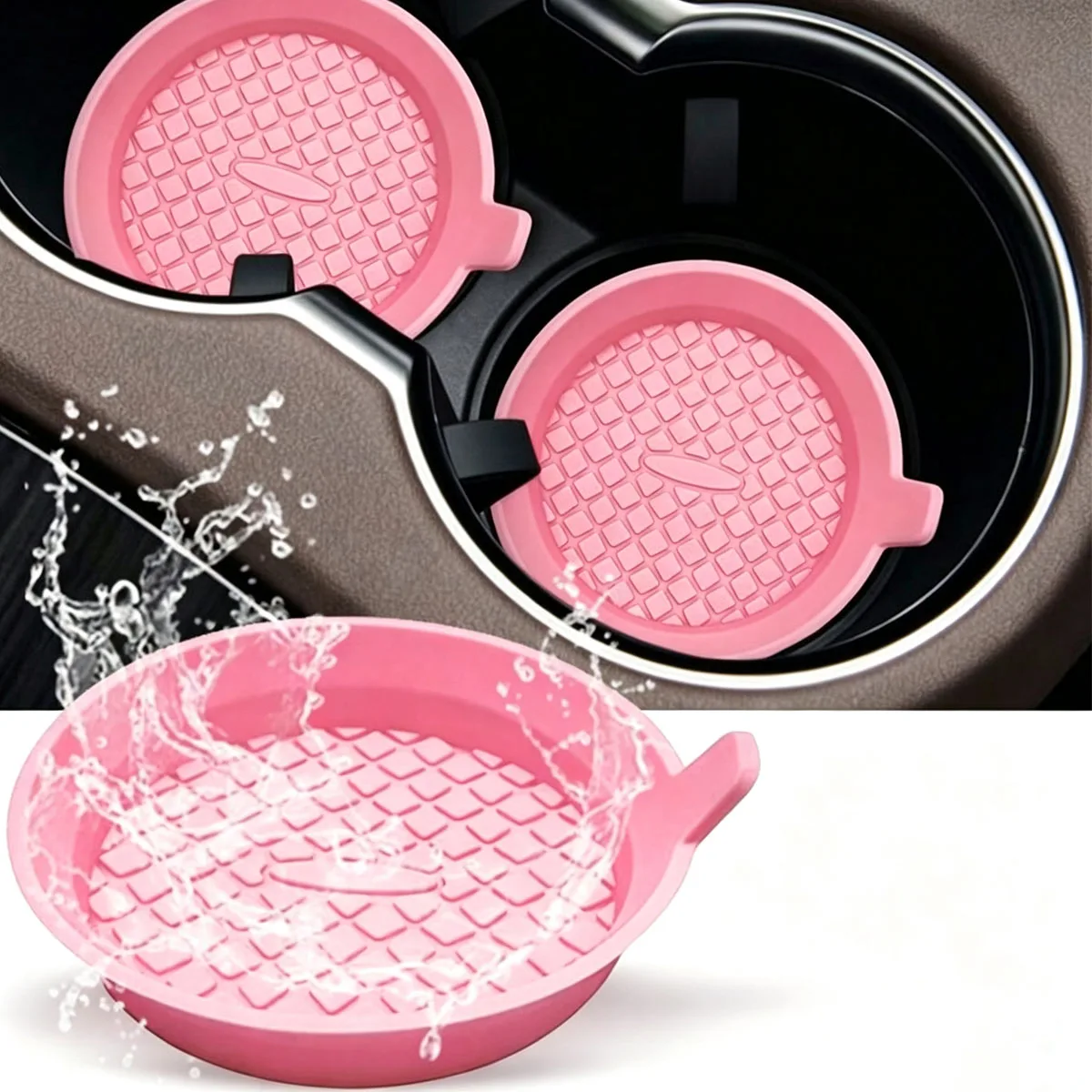 Silicone Car Cup Holder Mats anti Slip Pad Interior Accessories Durable universal Car Decor for Vehicle