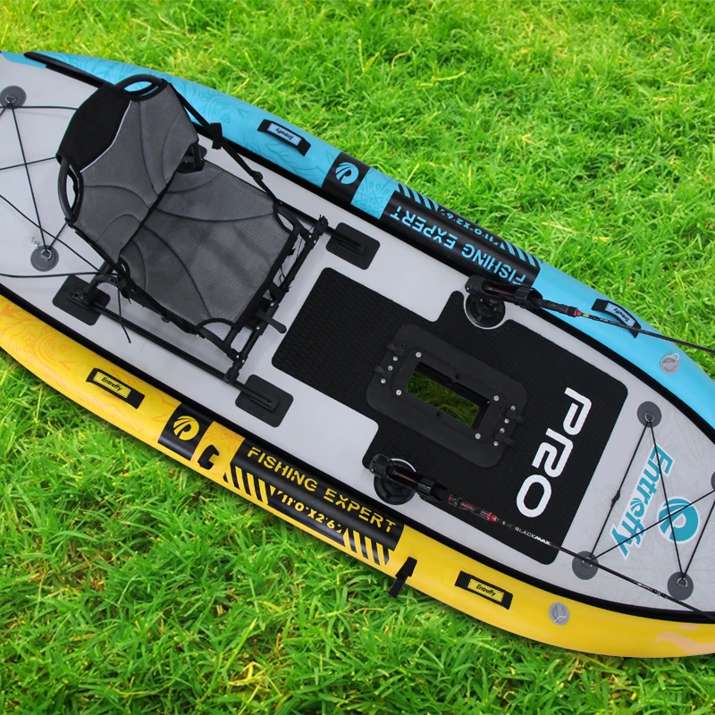 

New Arrival 11' clear Inflatable Pedal Fishing Canoe/kayak with Paddle