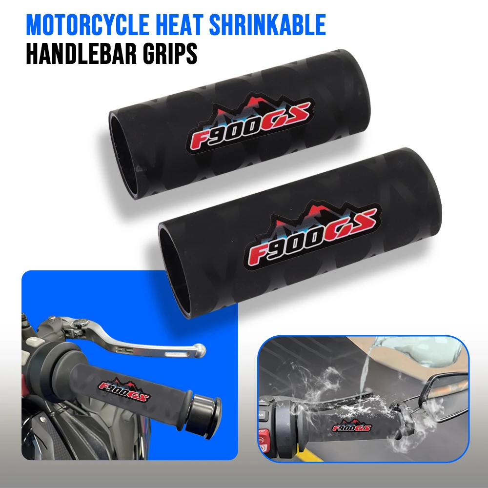 

Motorcycle Heat Shrinkable Grips Rubber Non-slip Shock Absorption Handlebar Cover Accessories ​For BMW F900GS F900 GS 2024-2026