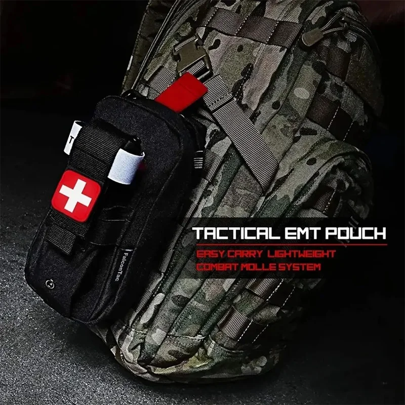 Imagem -02 - Utility Tactical Molle Medical Pouch Primeiros Socorros Bolsa Esportes ao ar Livre Camping Caça Acessórios Ferramenta de Emergência Edc Pacote de Cintura Bolsas