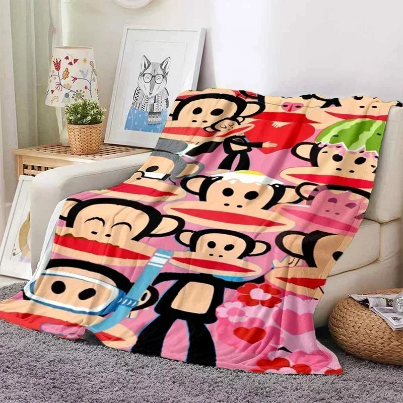 P-Paul Frank flannel living room, bedroom, sofa bed, children's picnic, warmth, comfort, portable blanket, birthday gift r2