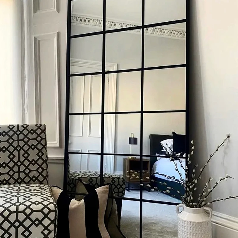 Full body mirror minimalist ins style dressing mirror home living room square floor mirror clothing store fitting mirror