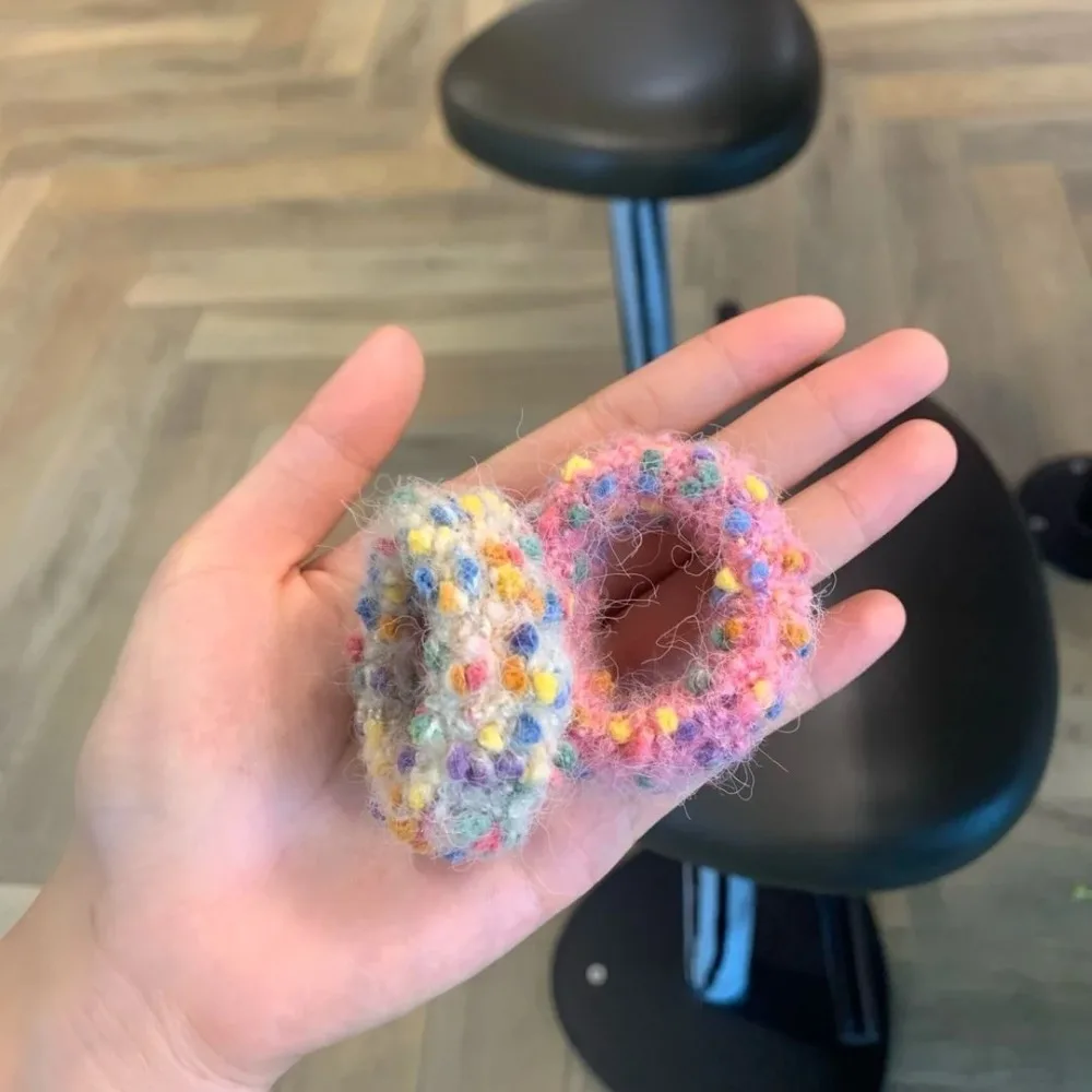 الملونة نقطة أفخم الشعر حلقة عالية مرونة سميكة ذيل حصان حامل التعادل الشعر لا ضرر لينة المخملية عقال النساء فتاة الشعر التبعي #3