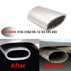 Stainless Steel Car Exhaust Muffler Tip Pipes Cover FOR BMW 3 Series 318 E90 E91 320d 318d 318i E92 E93 X3 F25 20i 28i E83 2.0i