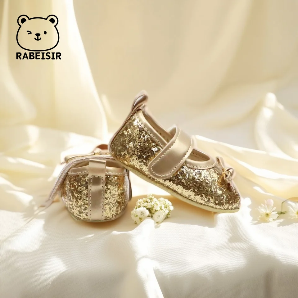 gold infant dress shoes Gold Rhinestone Baby Shoes: Soft Sole Crib Shoes, 1st Birthday
