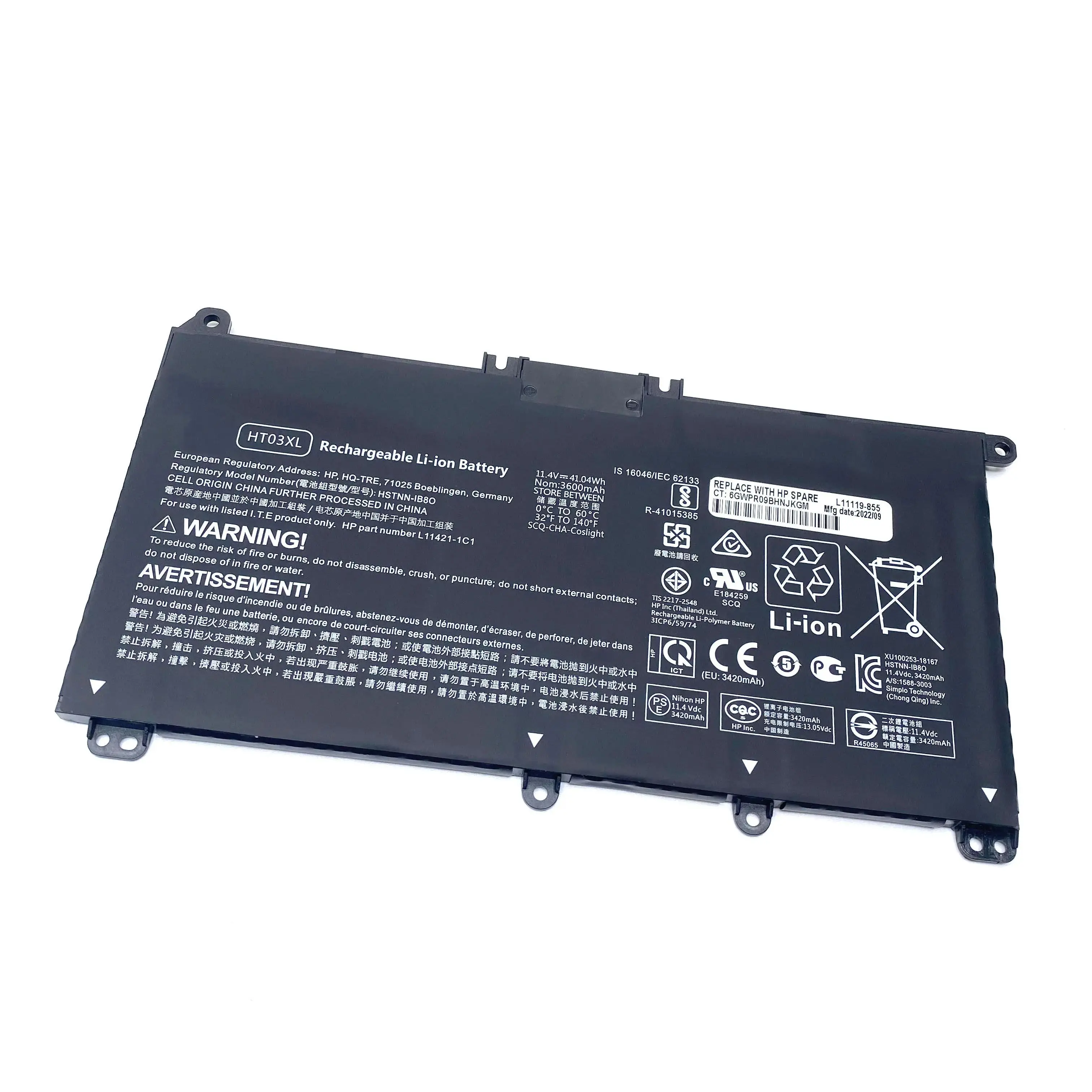 HT03XL L11119-855 Laptop Battery For HP Pavilion HSTNN-DB8R HSTNN-DB8S HSTNN-UB7J HSTNN-LB8M HSTNN-IB8O HSTNN-LB8L 14-CE 15-CS