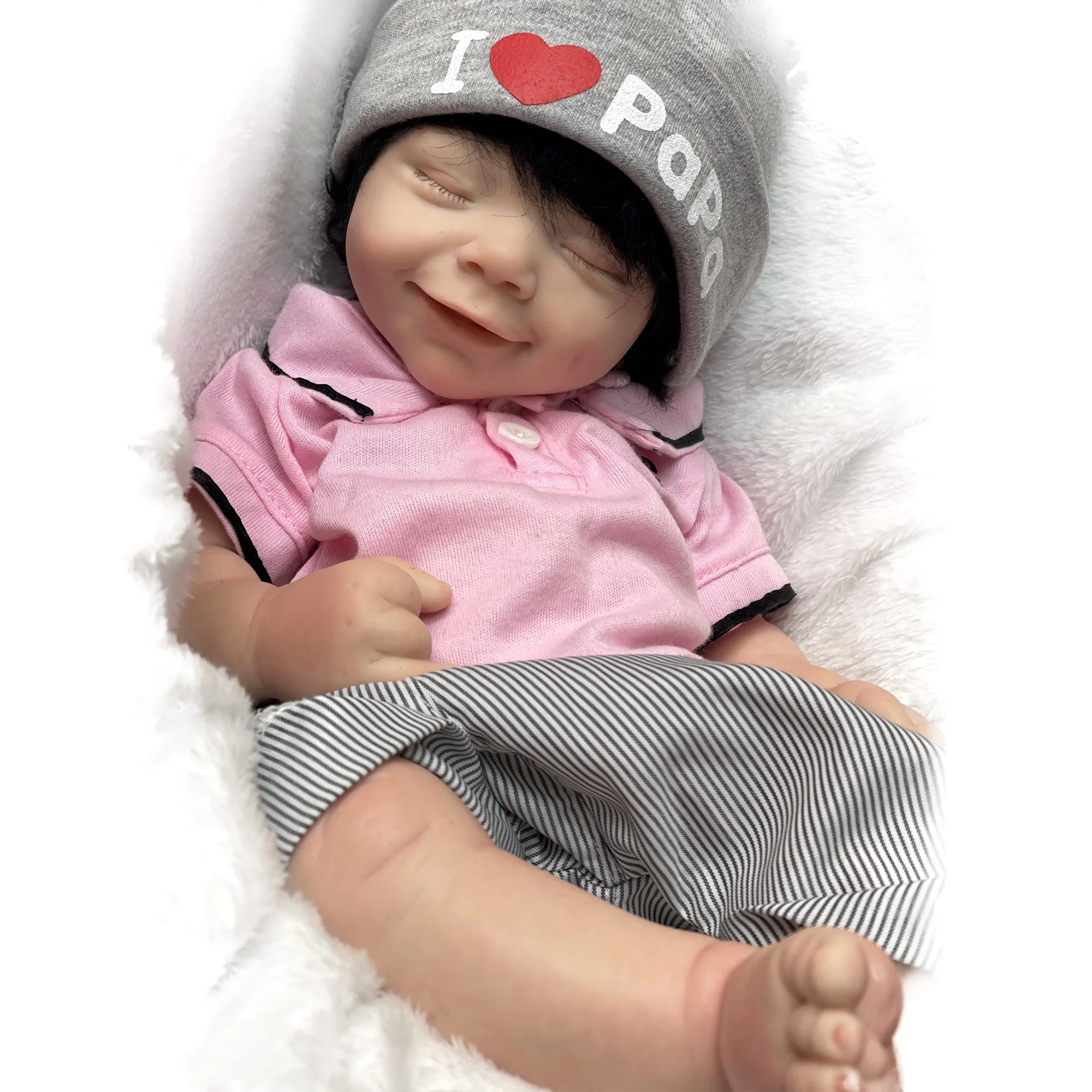 16Inch Full Solid Silicone April Bebe Reborn Doll Realistic Artist Painted Handmade Reborn Baby Doll Muñeca Realistade Silicona