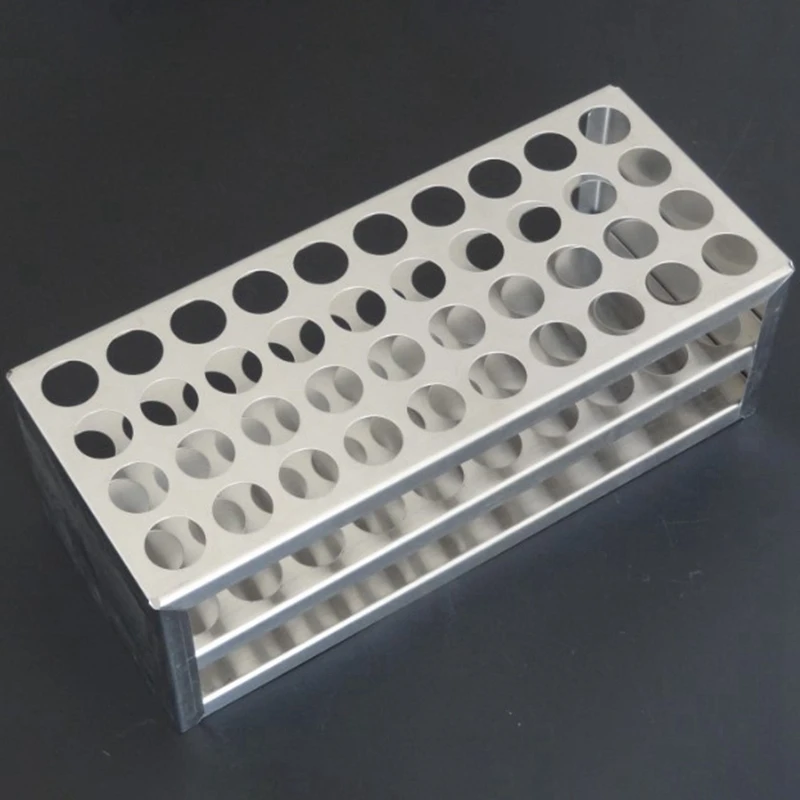 14Mm 40 Hole Aluminum Test Tube Rack Multifunctional Laboratory Test Tube Holder Laboratory Equipment