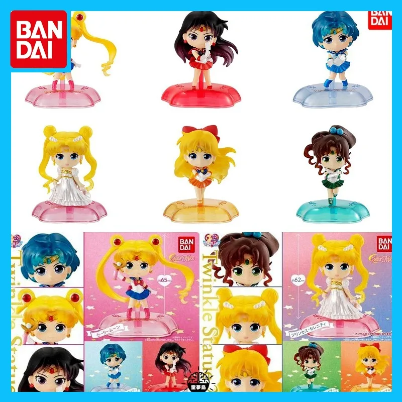 

Bandai оригинальная аниме-фигурка Сейлор Мун Gashapon, мини-коллекция кукол Цукино Усаги, экшн-фигурки, игрушки для мальчиков и девочек, детский подарок
