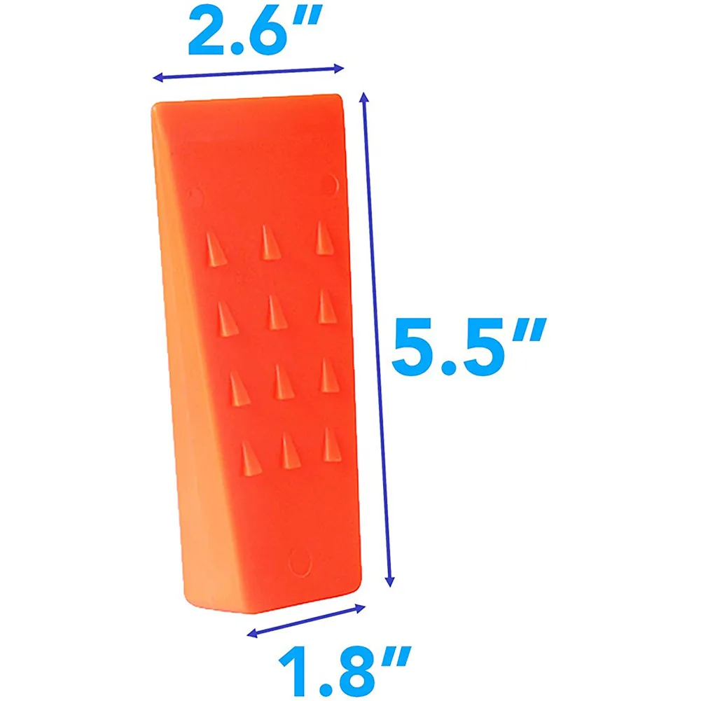 Portable Wedge 14cm Orange Plastic Felling Wedge Felled Chock Tree Cutting Wedge Spiked Workmanship Tool