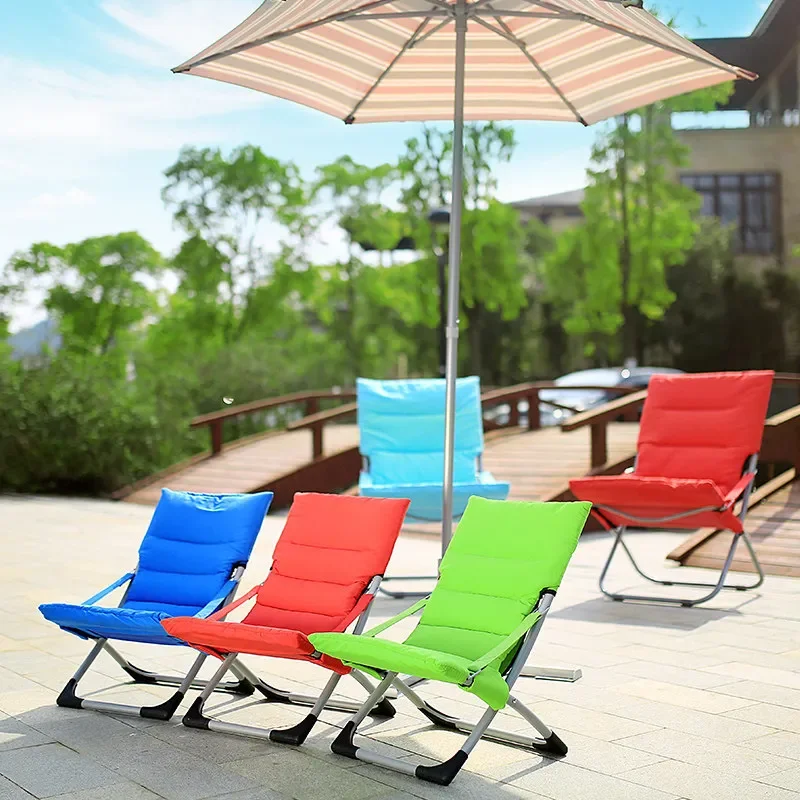 for Zhendong Foldable Deck Chair Free Installation Beach Lounge Backrest Balcony Outdoor Courtyard Single Home Leisure Seat