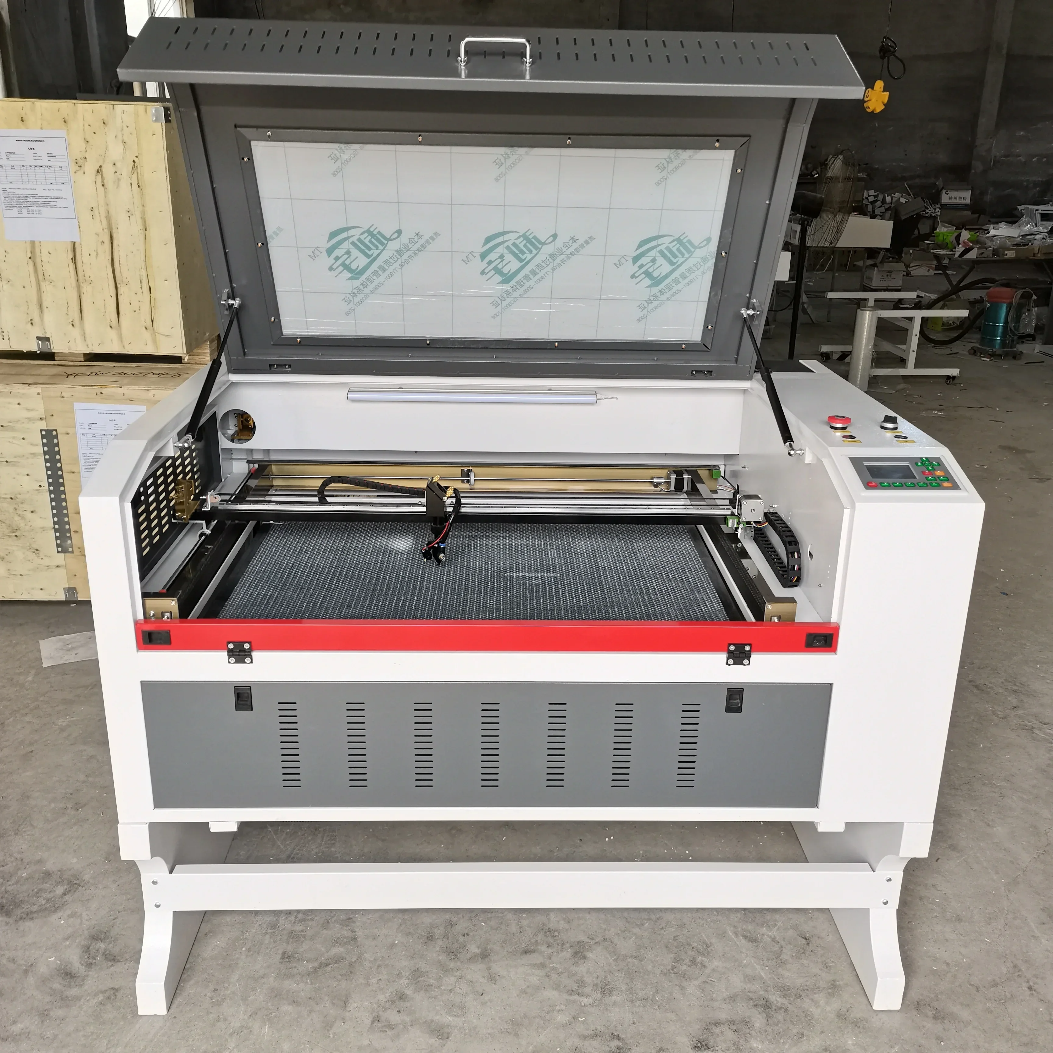 Reci 100W 6090 or 9060 laser cutting machine with Ruida 6445 control  to Russia include customs duty and tax