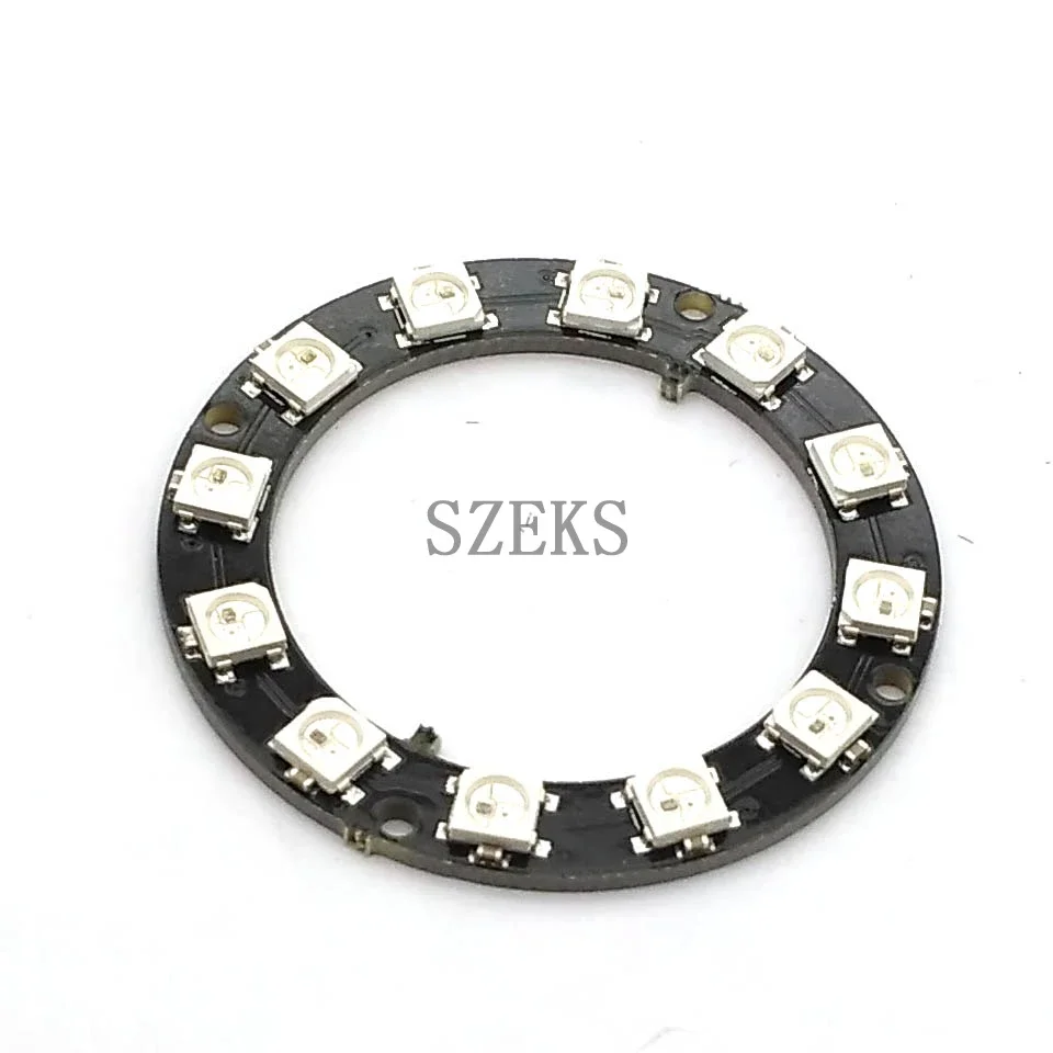 RGB LED Ring 12 Bits WS2812 WS2812 5050 RGB LED Spot Integrated Driver Control Serial Module for Arduino I2C Controller