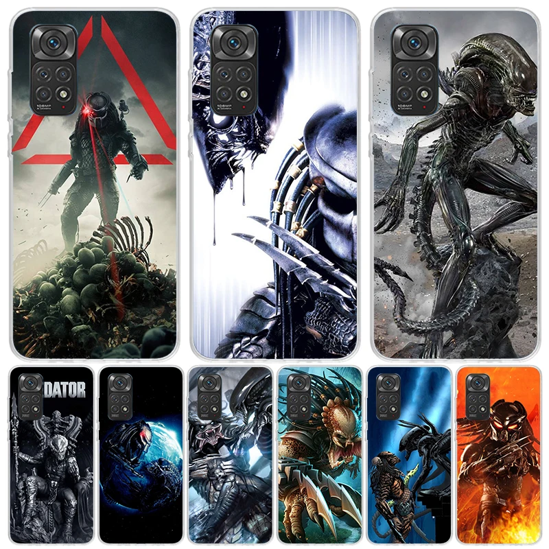 Чехол для телефона Alien Vs Predator с рисунком для Xiaomi Redmi Note 14 13 12S 12 11S 11T 11E Pro Plus 10S 10 Art Customized Coque Capa No