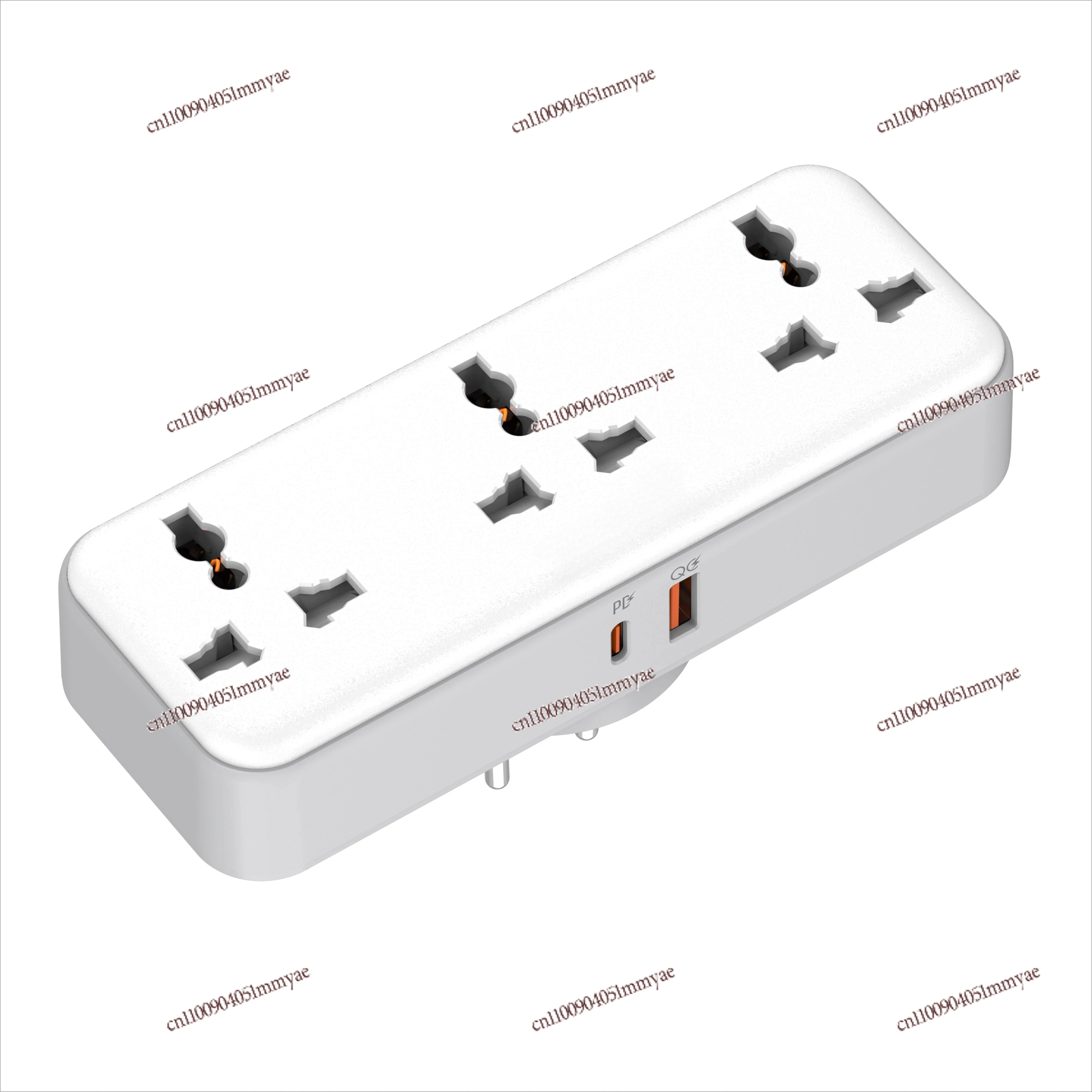 

Wireless rotating multi-function row socket with Type-C fast charging port