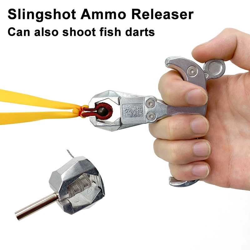 Slingshot Special Mud Shot Steel Ball Ammunition Releaser Outdoor Fish Shooting Slingshot Special Fish Dart Releaser Metal