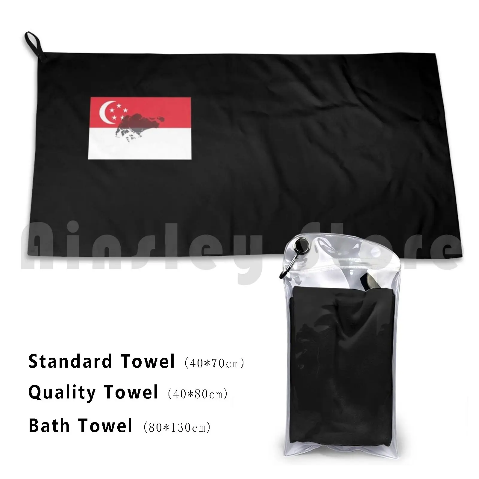 Towel Singapore Map Inside Flag 183 Protective Protective Quarantine Nurse