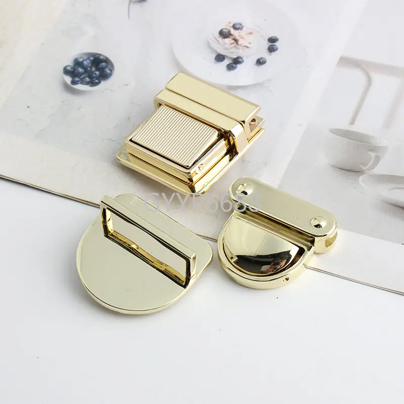 2-20Sets Metal Press Locks Clasp For Bags Handbags Shoulder Purse Clasp Closure Turn Twist Lock Buckles Replacement Accessories