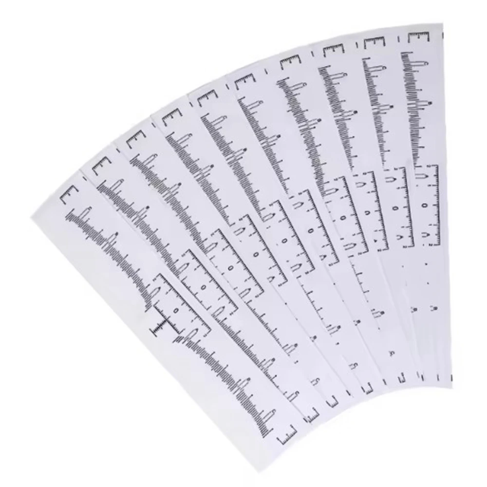 20pcs/50pcs/100pcs Disposable Tattoo Eyebrow Ruler Sticker Microblading Tattoo Measurement Tools for Permanent Makeup