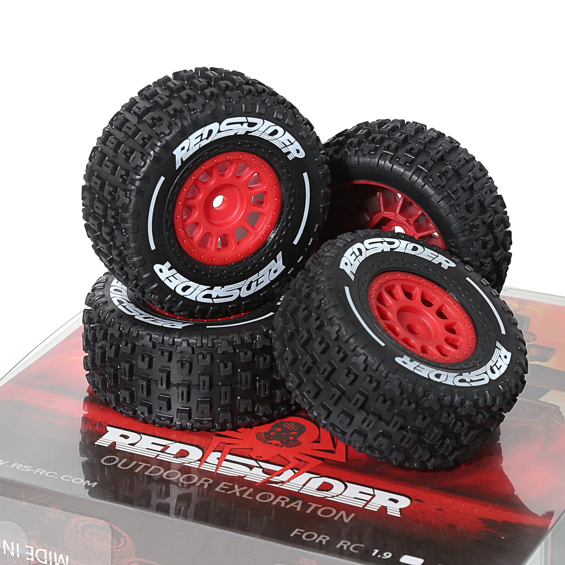 

1/14 & 1/16 & 1/18 RC Truck Tires & Nylon Wheels 12mm Hex 2.56" OD for Traxxas Slash ARRMA Mojave GROM Tamiya Kyosho HPI