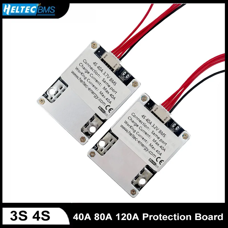 40A 80A 120A 3S 리튬 이온 4S Lifepo4 리튬 배터리 보호 보드 12V 18650 3.7V 3.2V, 밸런스 BMS 포함 썸네일 7
