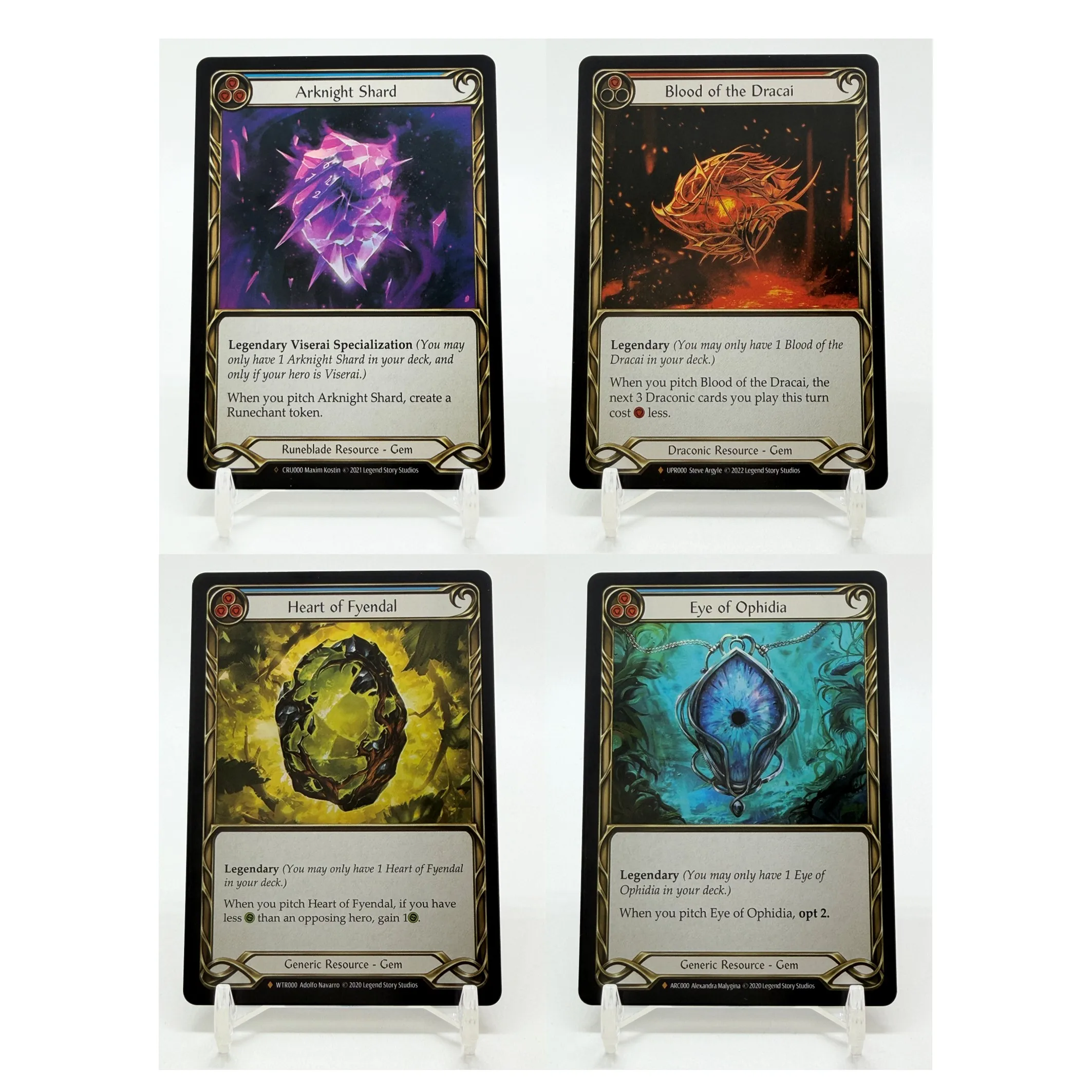 

FAB TCG Legendary Resource Gems - DIY Proxy Cards (Eye of Ophidia, Heart of Fyendal & more) - Flesh and Blood Custom Cards