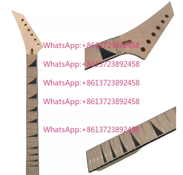 J14-1 Left-Handed Guitar Headstock | Genuine Maple Fretboard for Custom Left-Handed Guitar Builds