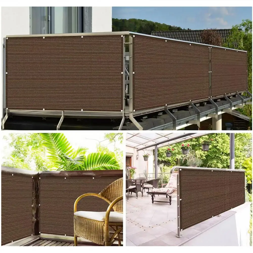 Privacy Fence Screen Mesh Shade Net Cover Effective Shading Fence Panels  Yard with Grommets UV Protection Pergola Shade Cover