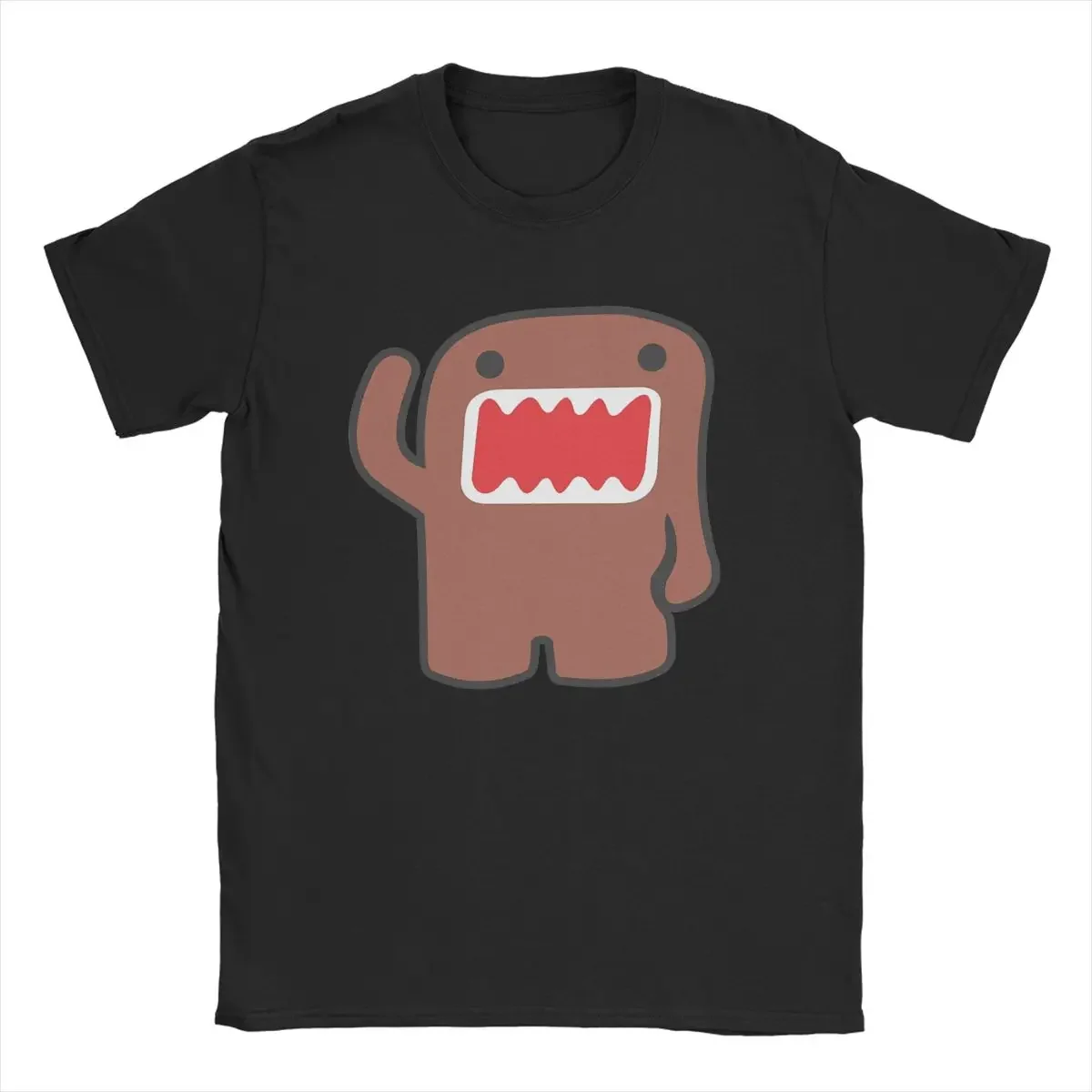 Domo Kun Doll T-Shirt for Men Creative 100% Cotton Tees Crew Neck Short Sleeve T Shirt Unique Tops