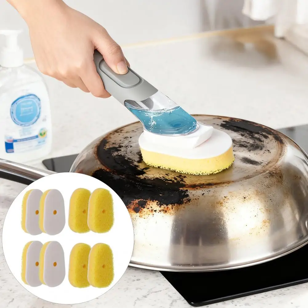 جهاز تنظيف الأطباق الرغوي بدون جهد، عبوات إسفنجية لغسل الأطباق ذات الملمس المزدوج، أجهزة غسل الأطباق للإسفنج #3