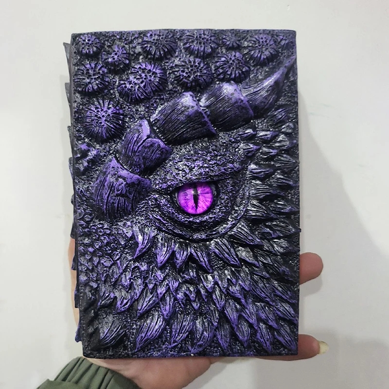 Fashion Vintage Dragon Embossed Resin Cover Travel Diary Notebook Travel Journal A5-Note Book Art 3D Relief Diary Book 1pcs