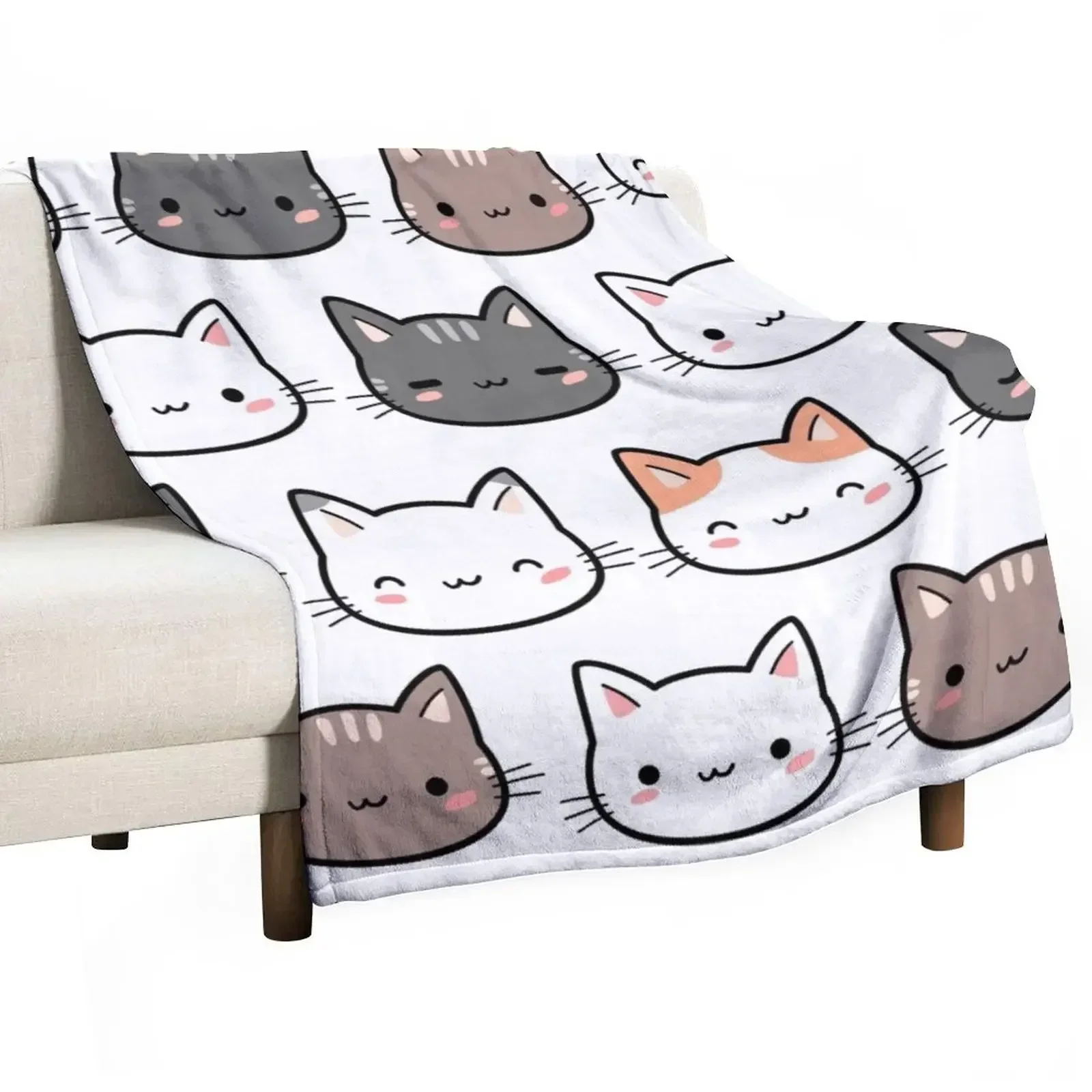 

kitten head Throw Blanket For Baby Flannel Fabric Furrys christmas decoration Blankets