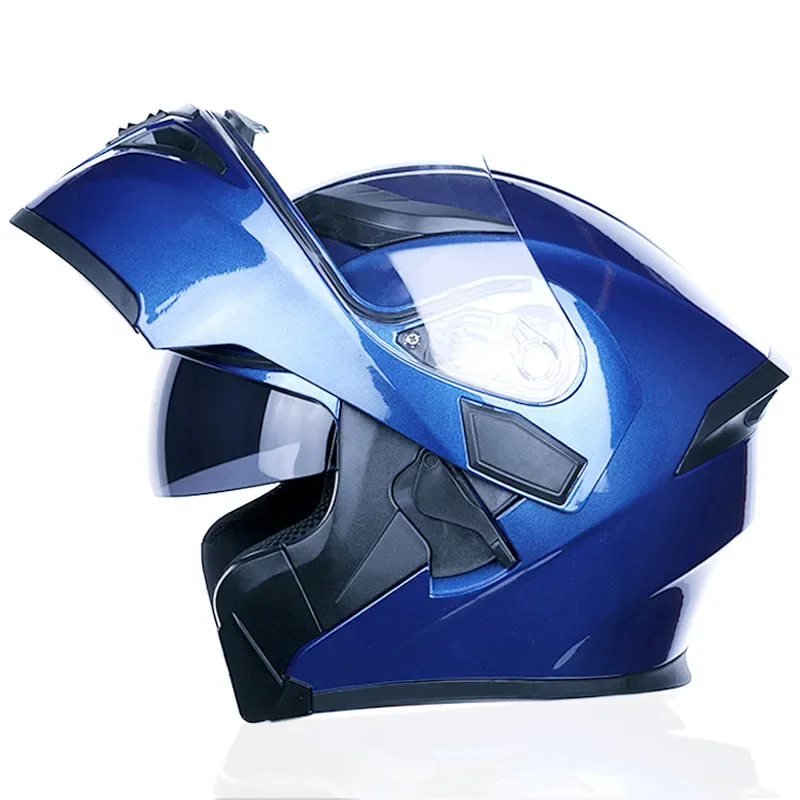 custom logo flip up helmet motorcycle full face   with dual lens