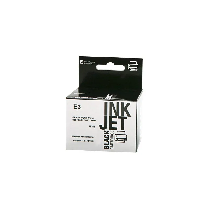 EPSON black E3 alternative ink cartridge, replaces C13T00301110 XET003C imprimirbien.com