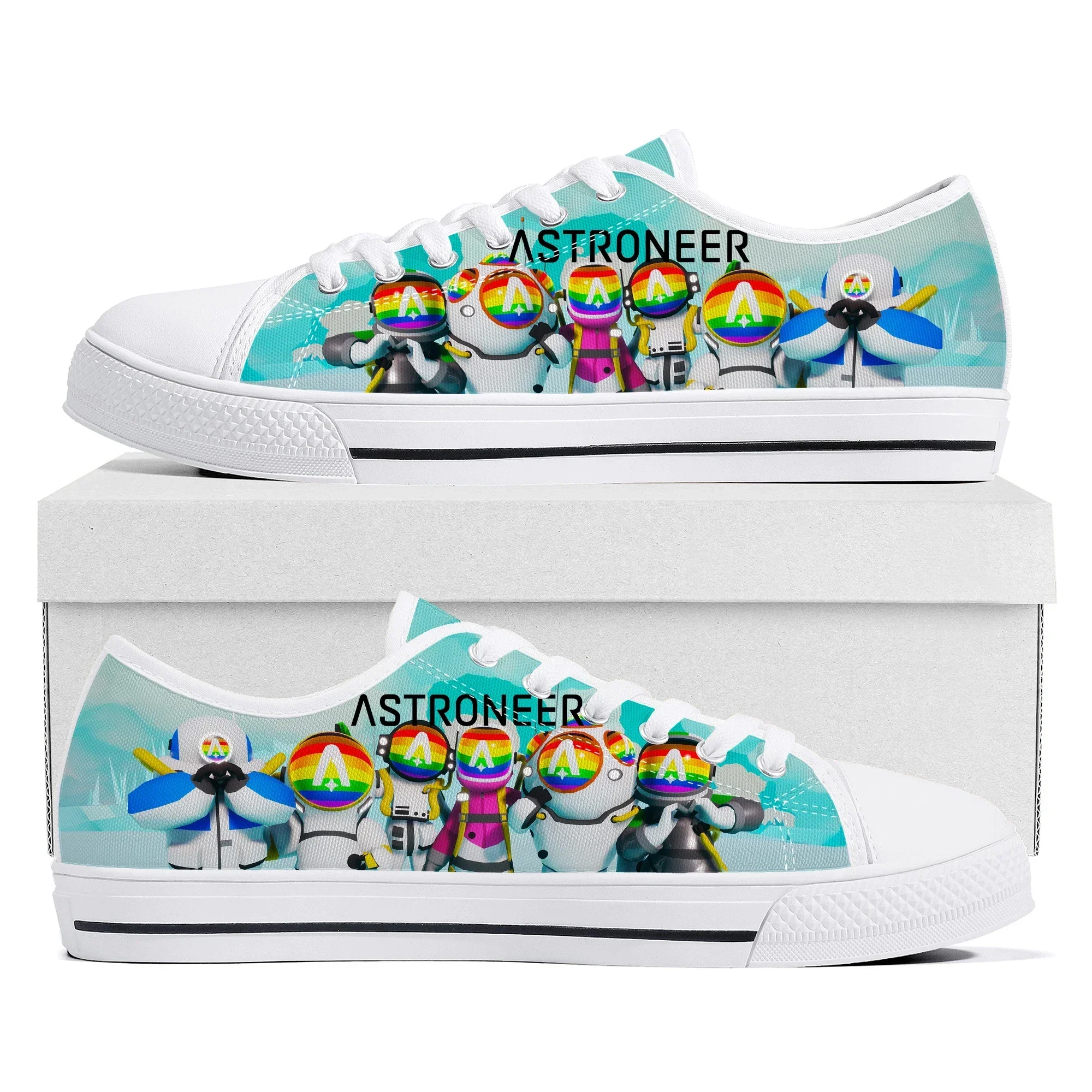 

Кеды Astroneer Low Top: модные кроссовки с мультяшным принтом для женщин, мужчин и подростков, парные, на заказ