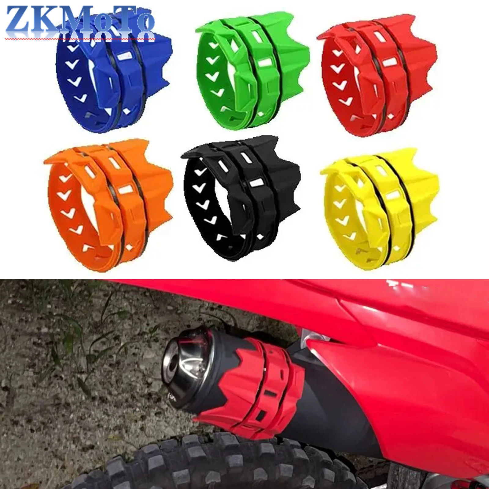 Universal Exhaust Protection Cover Motorcycle Exhaust Muffler Silencer Protector Guard For KTM SX EXC Motocross Dirt Pit Bike