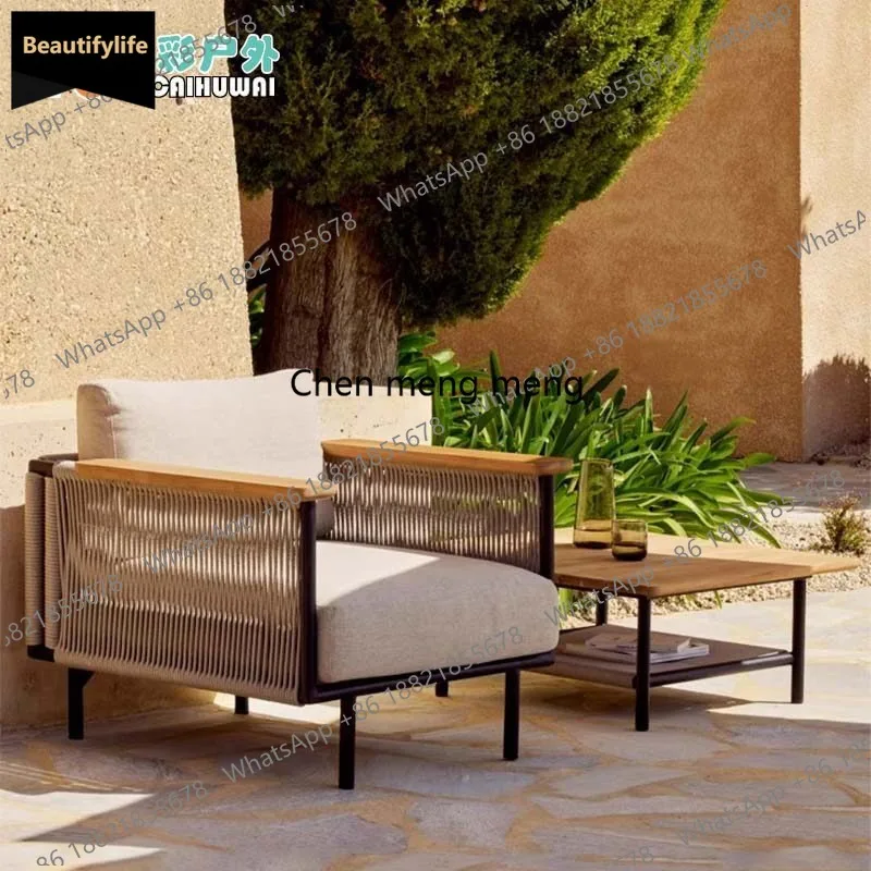 D80 Outdoor Sofa Courtyard Villa Garden Outdoor Terrace B & B Hotel Rattan Leisure Furniture