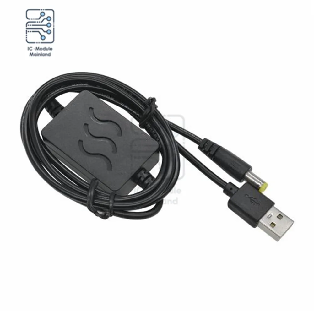 USB to DC Conversion Cable Line Booster Power Converter 5V to 12V Boost Cable 5.5x2.1mm DC Connection Male 1.3M Power Connector