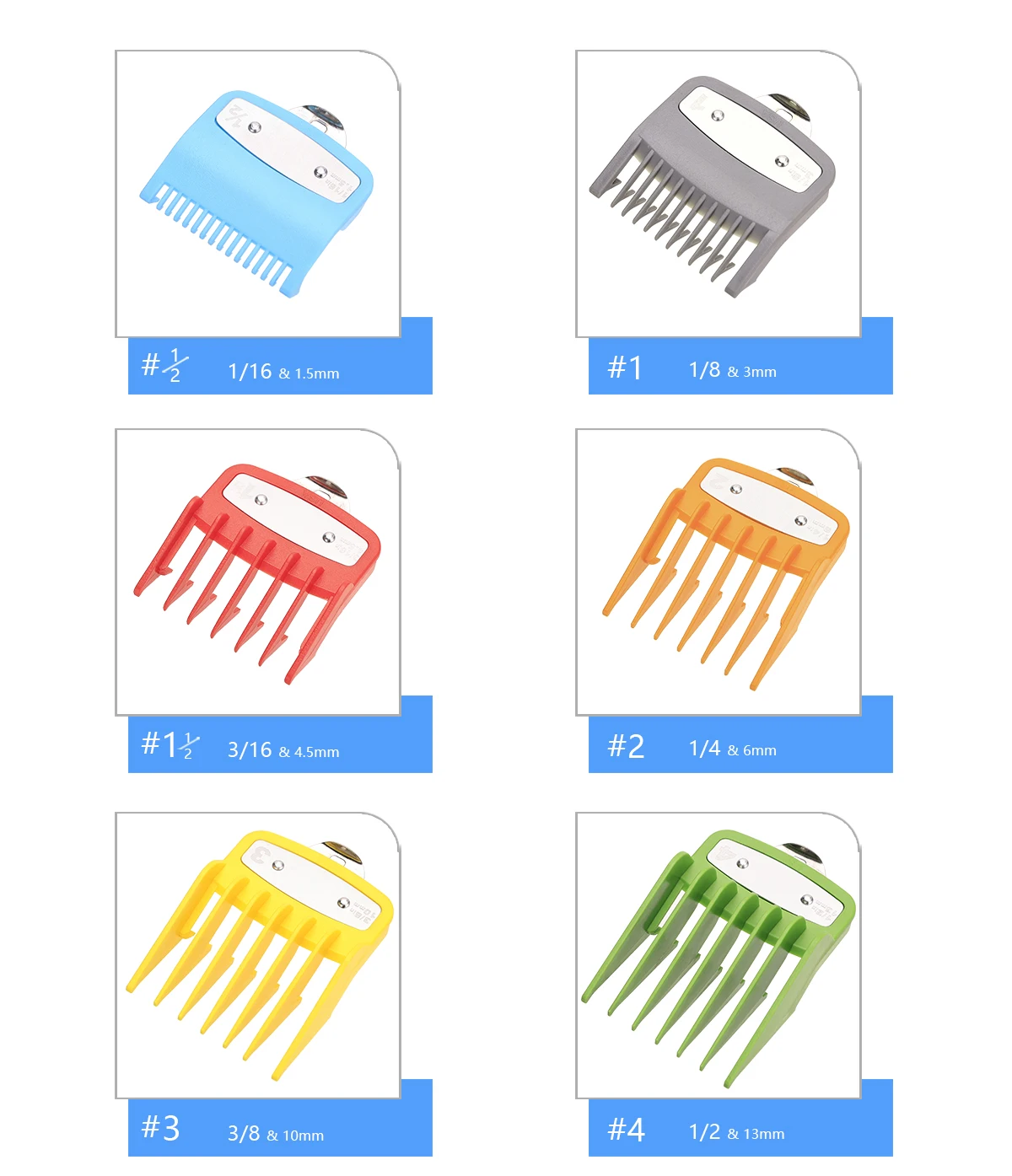 10Pcs Hair Clipper Limit Comb Salon Cutting Guide Replacement Set Professional Electric Hair Trimmer Accessories For Wahl