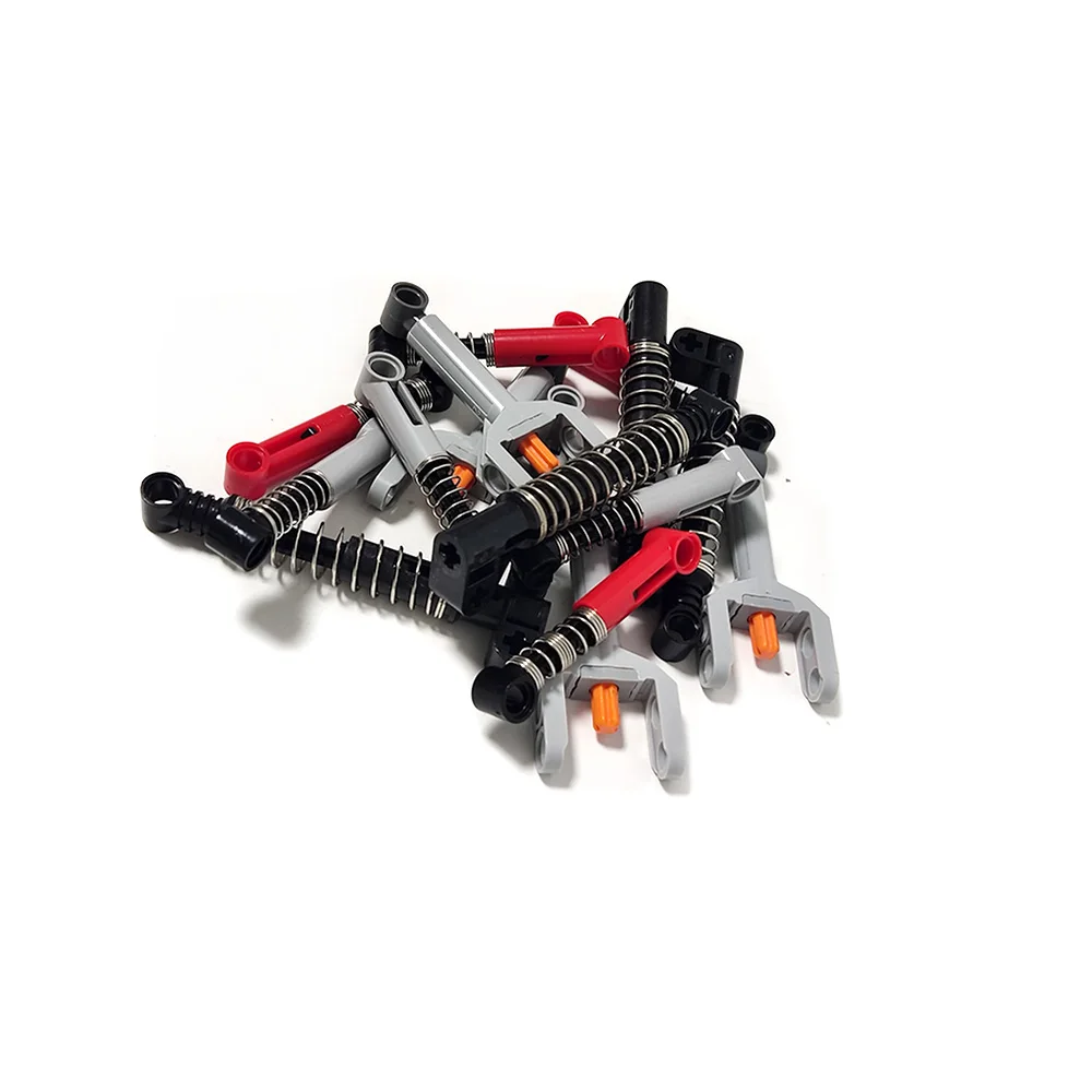 Zaawansowane technologicznie bloki małe siłowniki miotacz popychacz miękki/twardy amortyzator MOC klocki budowlane części Puzzle zabawki akcesoria samochodowe