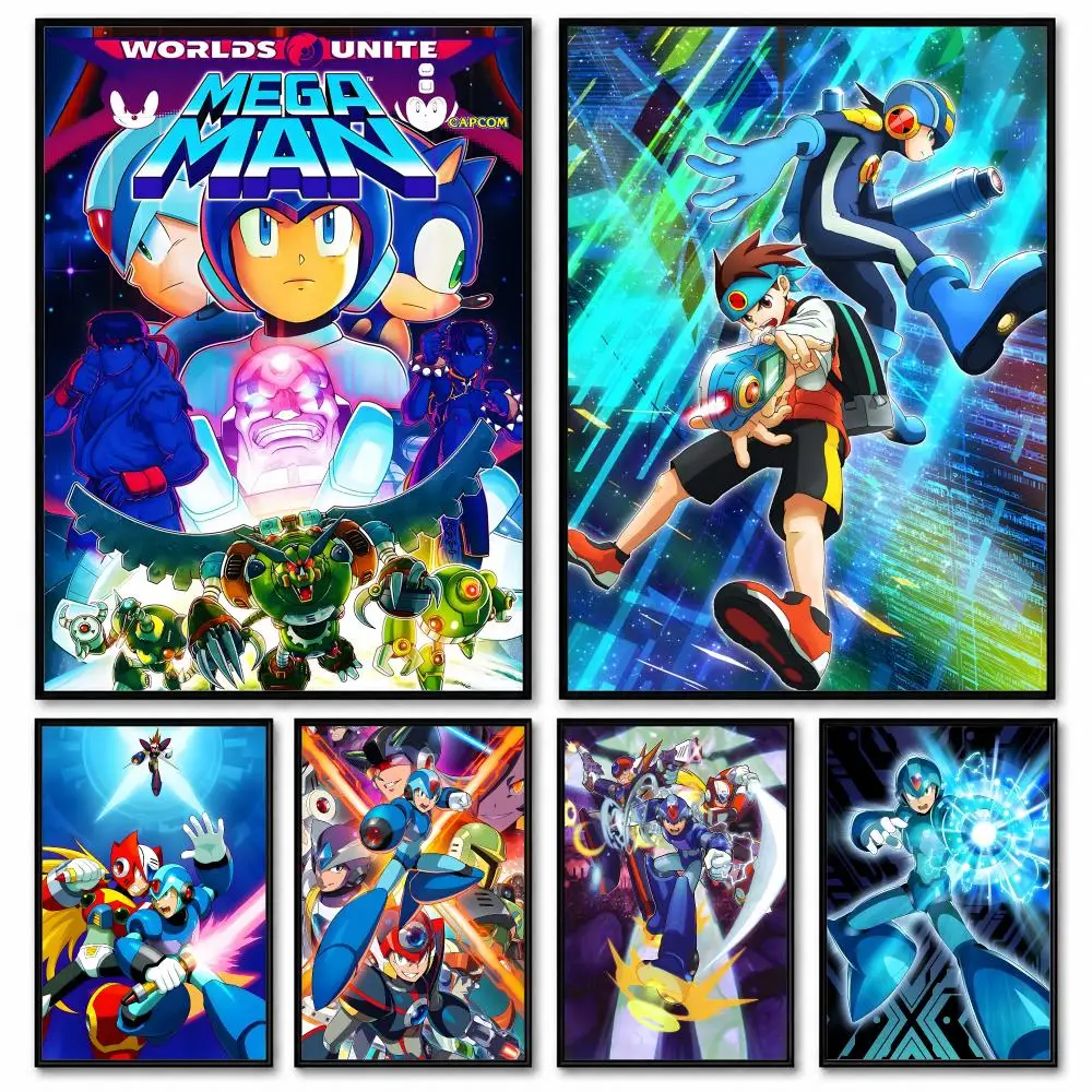Anime R-Rockman Megaman X Zero Poster Room Decor Home Wall Art Printing Waterproof Garage BedRoom Posters Gift