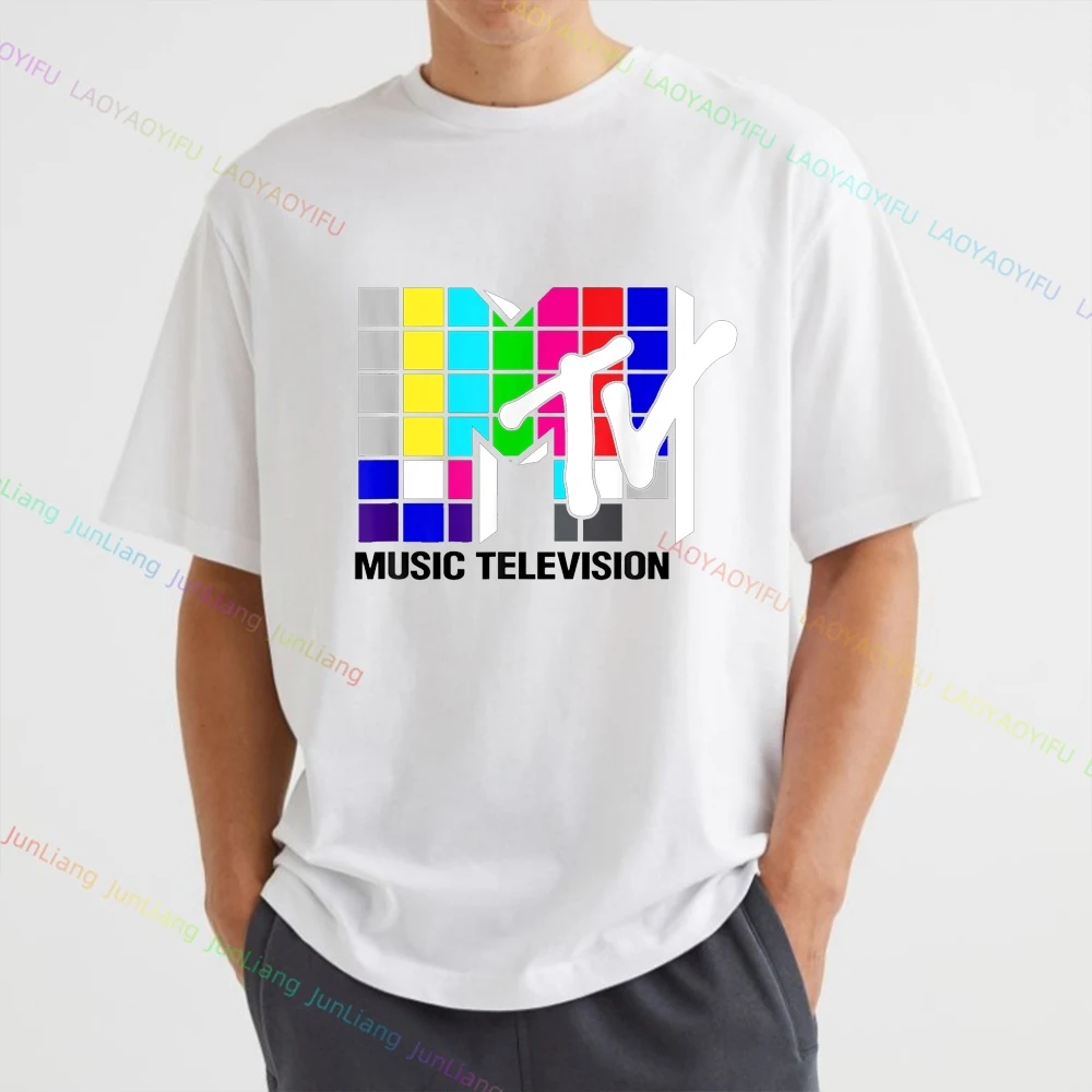 MTV Rubix Cube Music Television Men's Shirts Funny Gifts Man Clothes Harajuku Streetwear Vintage Women's T-shirt Tops Y2k Mens