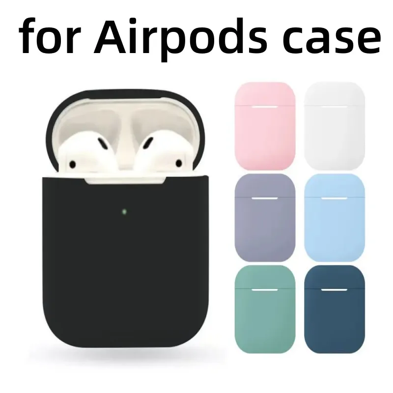 

for airpods 1 2 Protective Sleeve Bluetooth earphone cover1Apple Generation One Or Two Liquid Silicone Solid Color Integrated