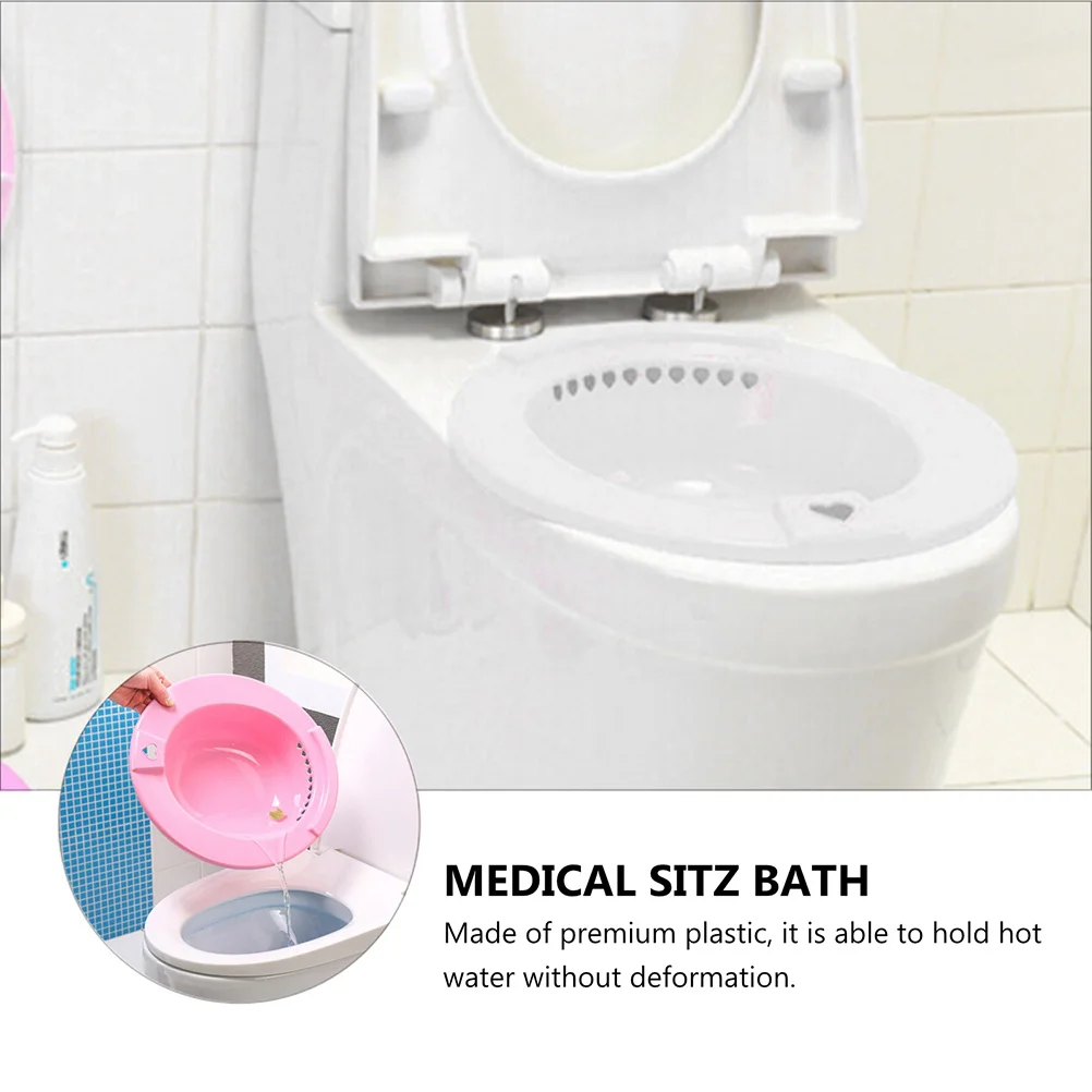 

2Pcs Sitz Bath Basins Durable Plastic Thickened Body Squat Free Toilet Soaking Bidet Women Nursing Cleaning Basin