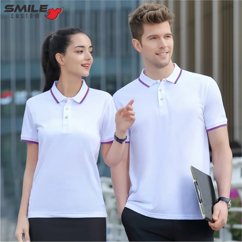 Summer Business Short Sleeve Polo Design Logo Embroidery Casual Men And Women Lapel Shirts Custom Printed DIY Comfort Tops Brand