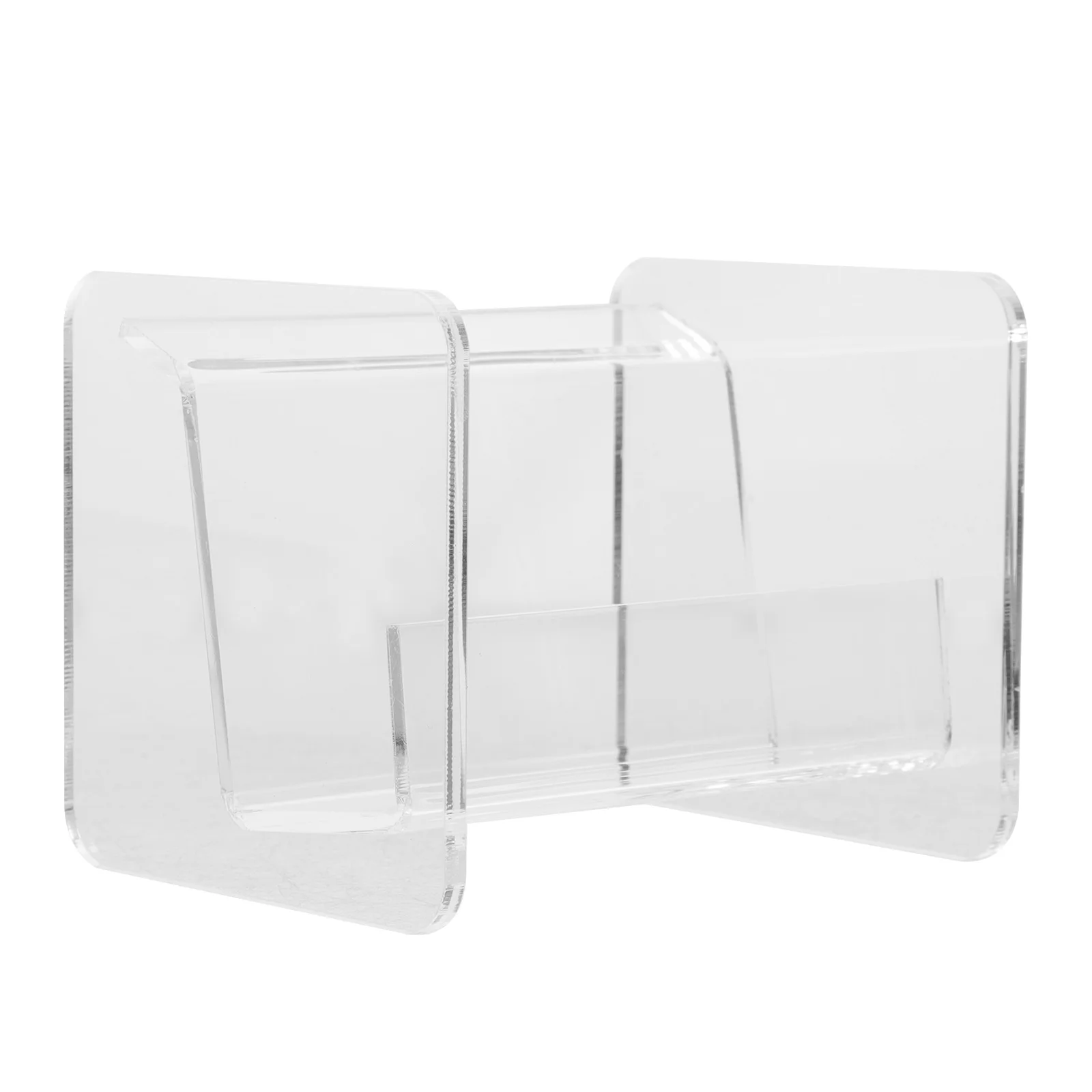 1pc Acrylic Business Card Holder Desk Display Rack Transparent Name Cards Organizer Storage Stand for Office Table